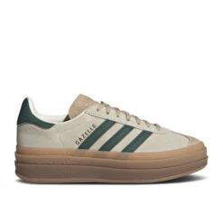 Adidas Gazelle Bold Cream White Collegiate Green (W) - ID7056