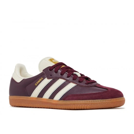 Adidas Samba OG Maroon Gold Metallic (W) - ID0477 2 Adidas Samba OG Maroon Gold Metallic (W) - ID0477 – Image 2