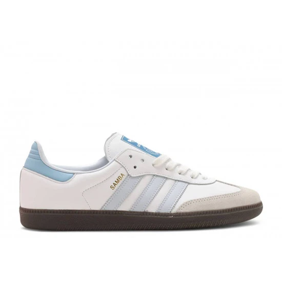 Adidas Originals Samba OG Cloud White Halo Blue 1 Adidas Originals Samba OG Cloud White Halo Blue