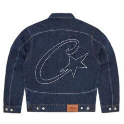 Corteiz C-Star Stitch-Down Denim Jacket Dark Wash - CRTZCSSDDJDW