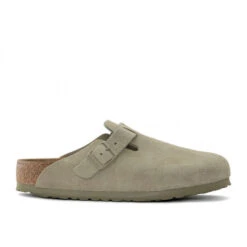 Birkenstock Boston Soft Footbed Suede Faded Khaki - 1025844