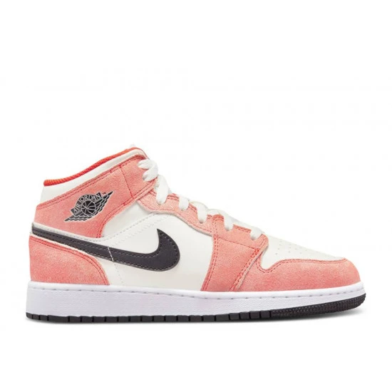 Air Jordan 1 Mid SE Orange Suede (GS) - DV1336-800 1 Air Jordan 1 Mid SE Orange Suede (GS) - DV1336-800